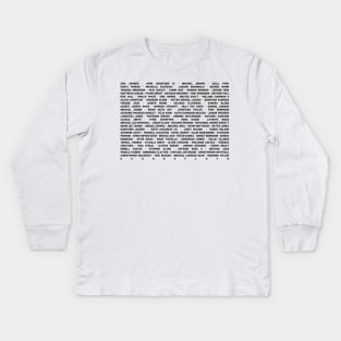 say their names list Kids Long Sleeve T-Shirt